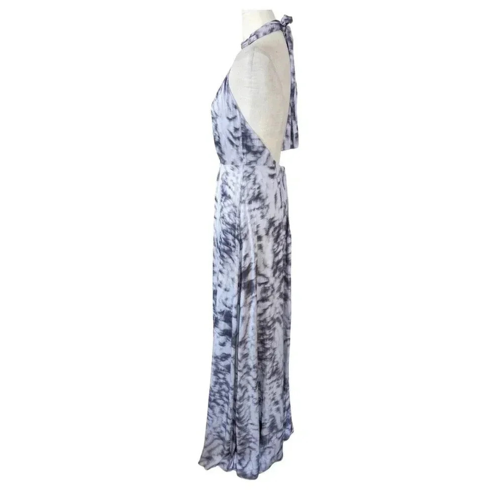 H&M Gold Label Halter Flowy Maxy Dress Size 8 - Picture 5 of 11